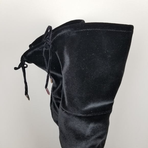 Marc Fisher/Over the Knee Black Velvet Boots - Picture 6 of 8